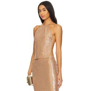 Camila Coelho Noella Top in Neutral Beige